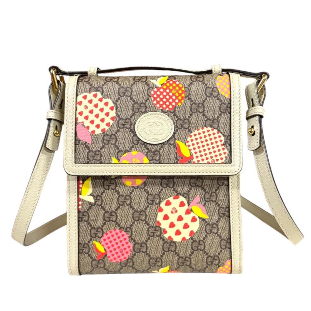 GUCCI Cream Canvas Shoulder Bag